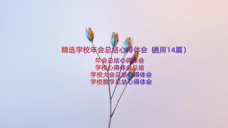 精选学校年会总结心得体会（通用14篇）