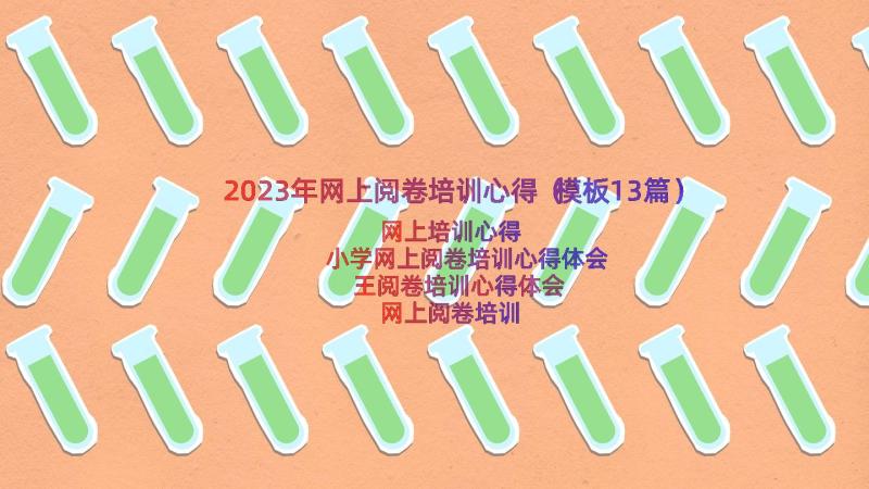 2023年网上阅卷培训心得（模板13篇）