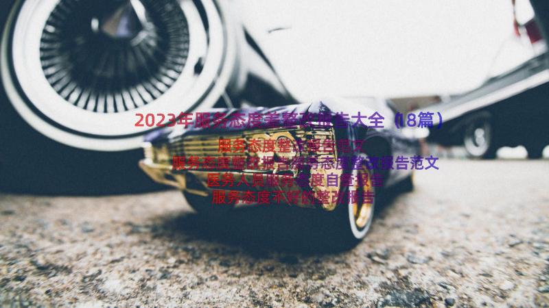 2023年服务态度差整改报告大全（18篇）