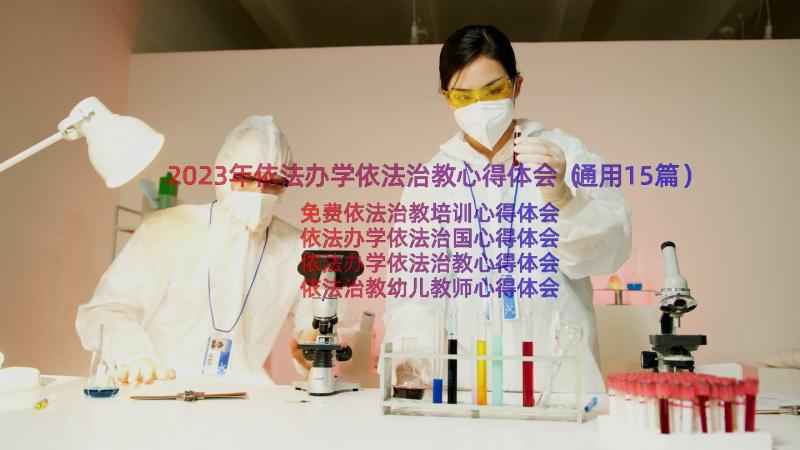 2023年依法办学依法治教心得体会（通用15篇）