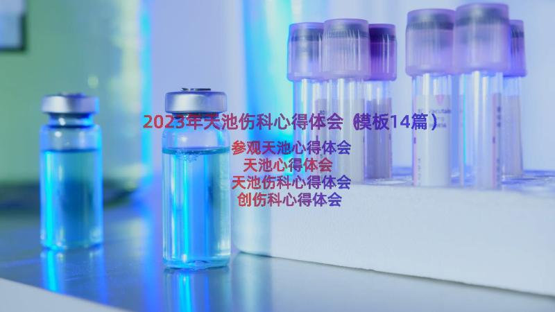 2023年天池伤科心得体会（模板14篇）