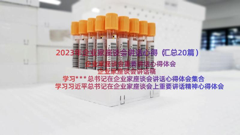 2023年企业家座谈会讲话心得（汇总20篇）