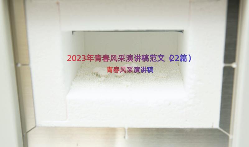 2023年青春风采演讲稿范文（22篇）