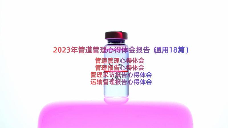 2023年管道管理心得体会报告（通用18篇）