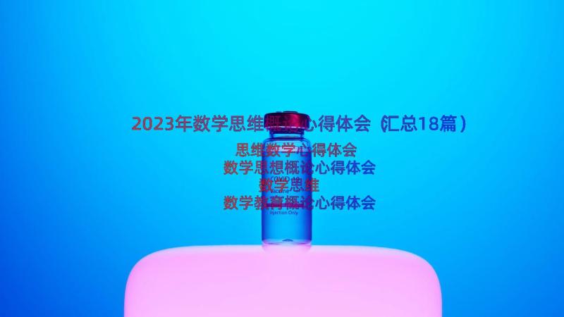 2023年数学思维概论心得体会（汇总18篇）