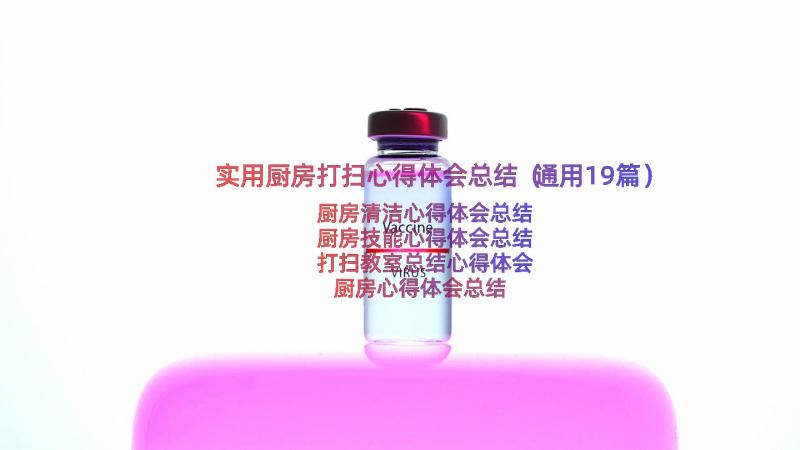 实用厨房打扫心得体会总结（通用19篇）