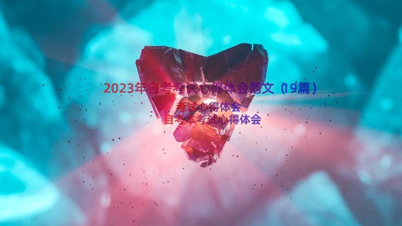 2023年自考考试心得体会范文（19篇）