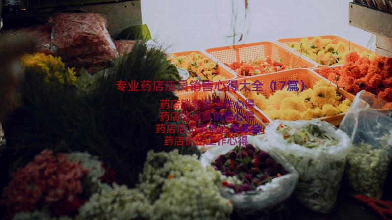 专业药店店员销售心得大全（17篇）