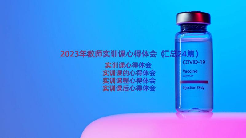 2023年教师实训课心得体会（汇总24篇）