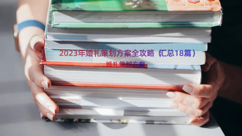 2023年婚礼策划方案全攻略（汇总18篇）