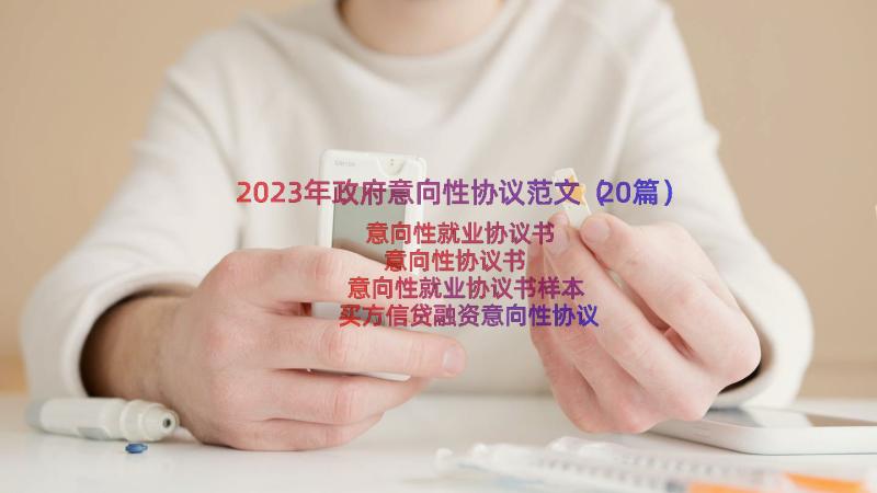 2023年政府意向性协议范文（20篇）