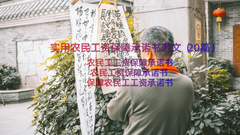 实用农民工资保障承诺书范文（20篇）