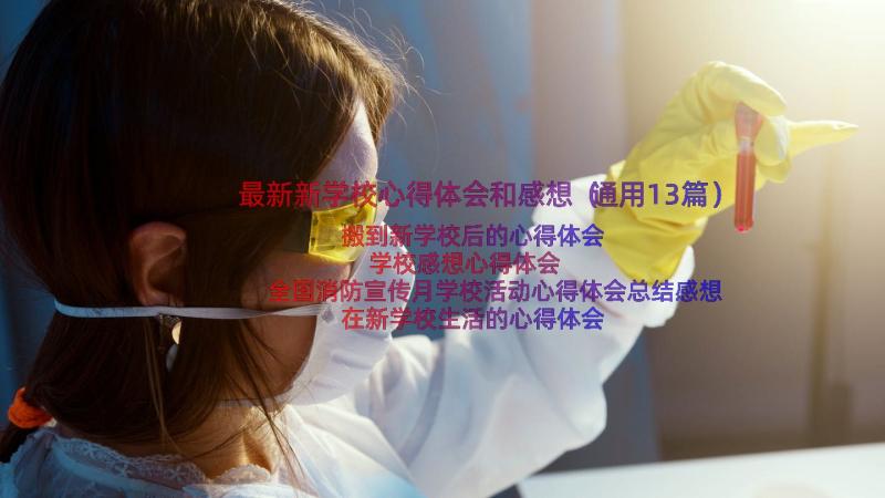 最新新学校心得体会和感想（通用13篇）