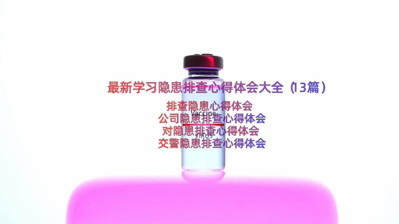 最新学习隐患排查心得体会大全（13篇）