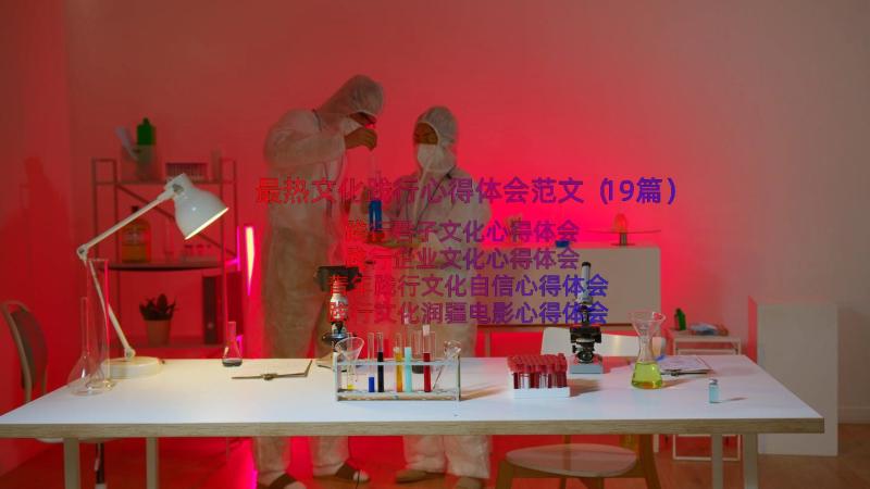 最热文化践行心得体会范文（19篇）