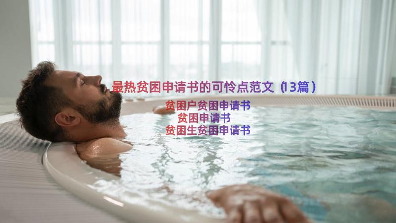 最热贫困申请书的可怜点范文（13篇）