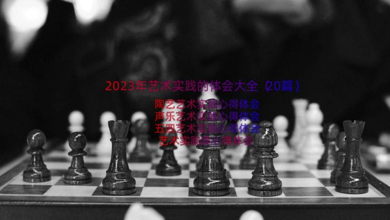 2023年艺术实践的体会大全（20篇）