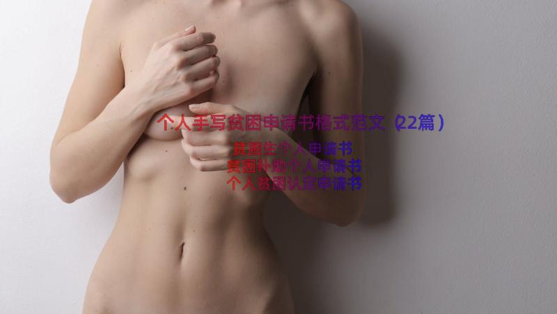 个人手写贫困申请书格式范文（22篇）