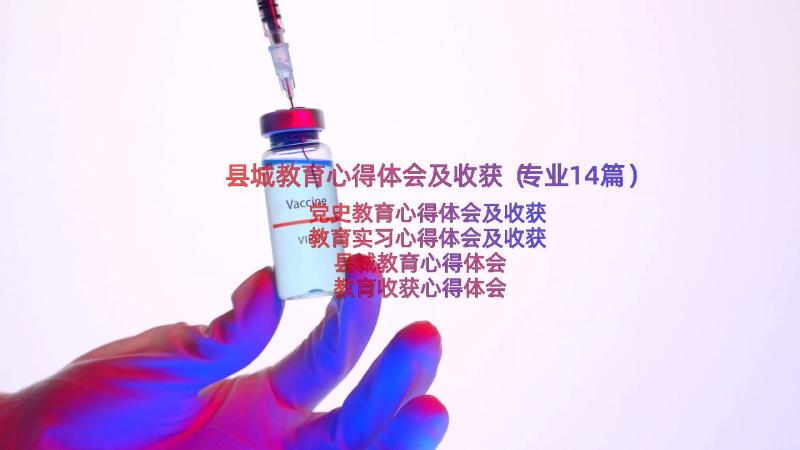 县城教育心得体会及收获（专业14篇）