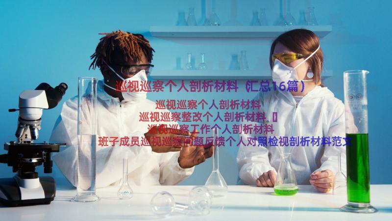 巡视巡察个人剖析材料（汇总16篇）