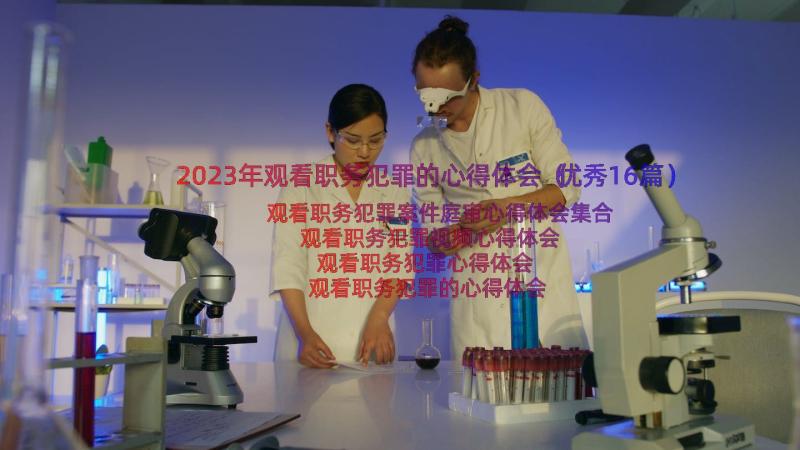 2023年观看职务犯罪的心得体会（优秀16篇）