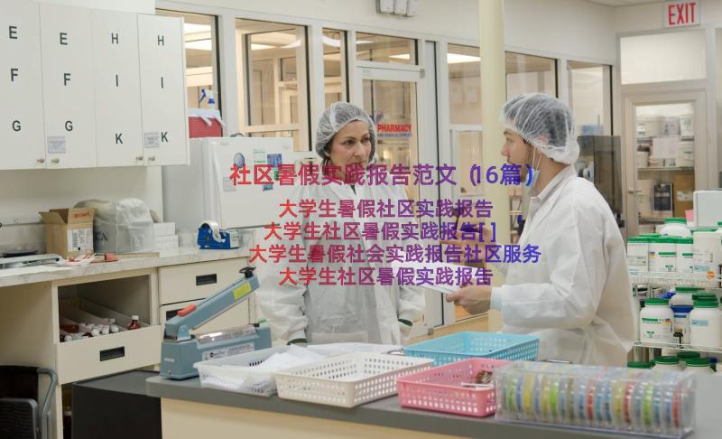 社区暑假实践报告范文（16篇）