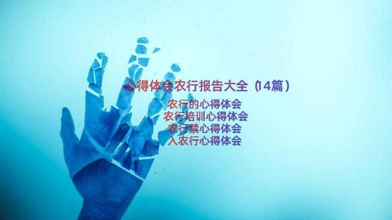 心得体会农行报告大全（14篇）