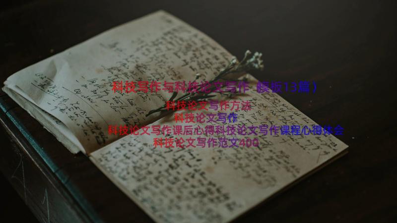 科技写作与科技论文写作（模板13篇）