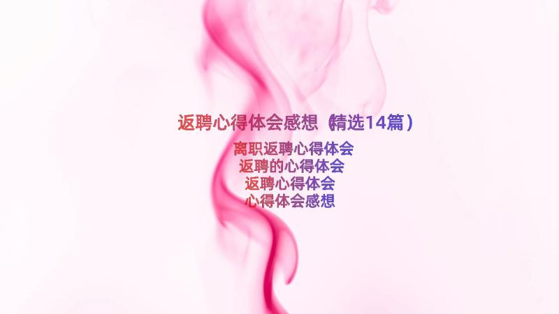 返聘心得体会感想（精选14篇）