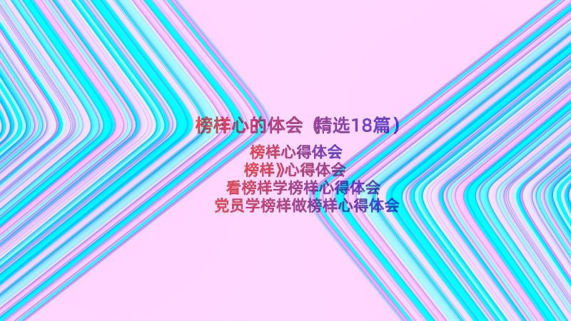 榜样心的体会（精选18篇）