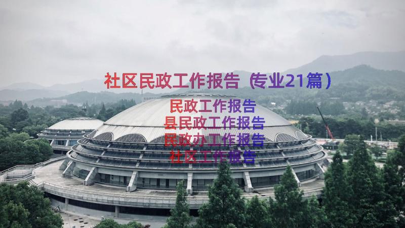 社区民政工作报告（专业21篇）