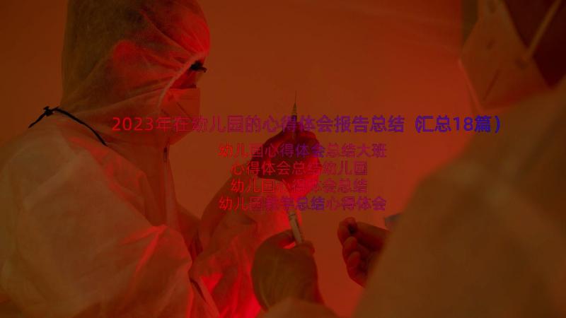 2023年在幼儿园的心得体会报告总结（汇总18篇）