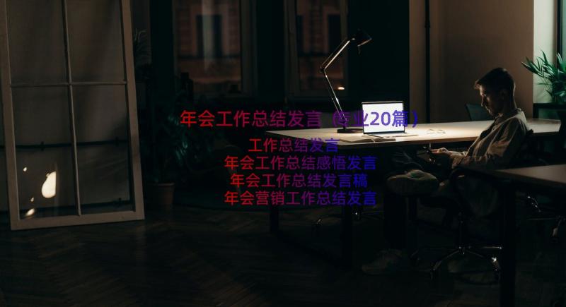 年会工作总结发言（专业20篇）