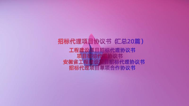 招标代理项目协议书（汇总20篇）