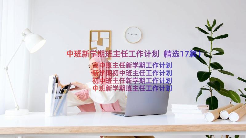 中班新学期班主任工作计划（精选17篇）