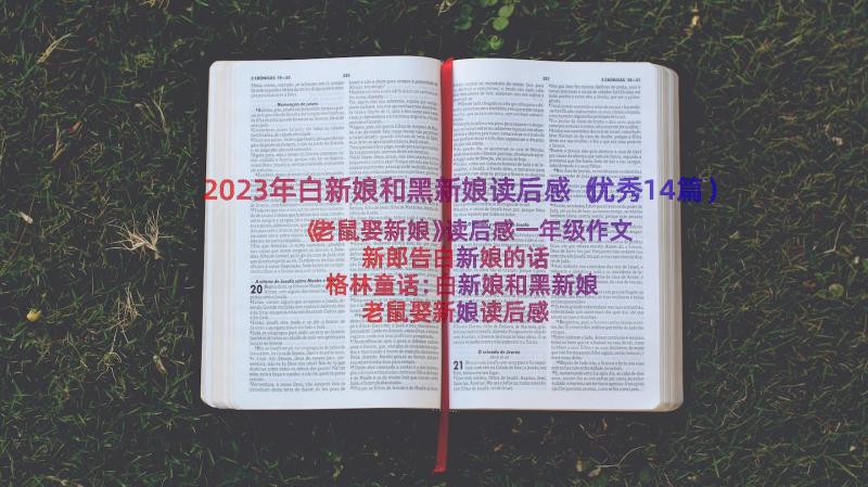 2023年白新娘和黑新娘读后感（优秀14篇）