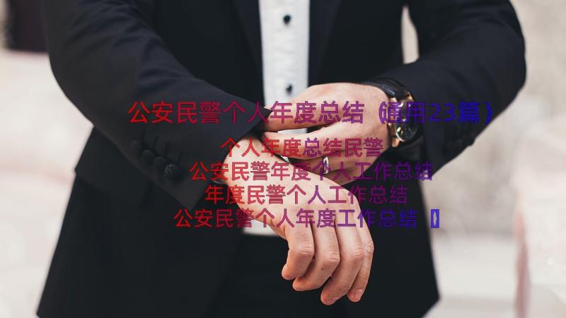 公安民警个人年度总结（通用23篇）