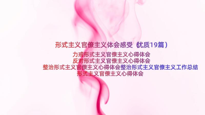 形式主义官僚主义体会感受（优质19篇）