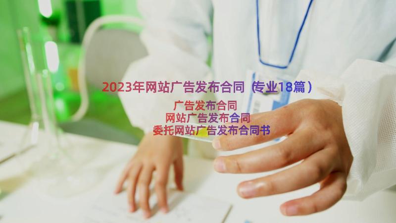 2023年网站广告发布合同（专业18篇）