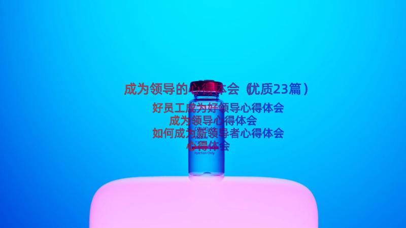 成为领导的心得体会（优质23篇）