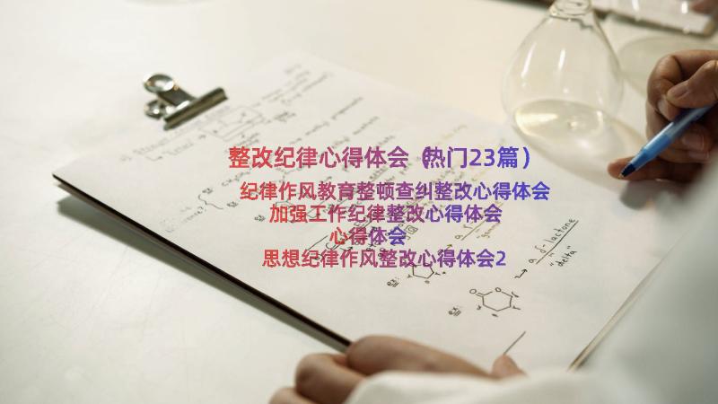 整改纪律心得体会（热门23篇）