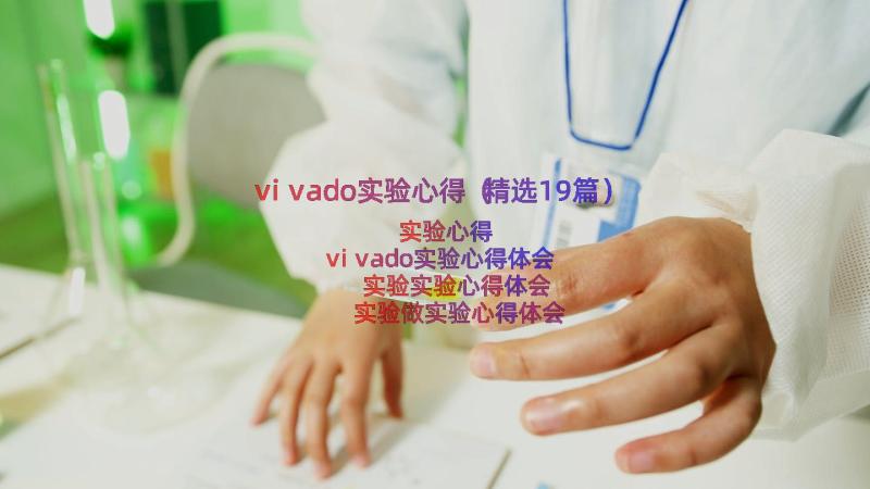 vivado实验心得（精选19篇）