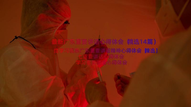 最新广东重要讲话心得体会（精选14篇）