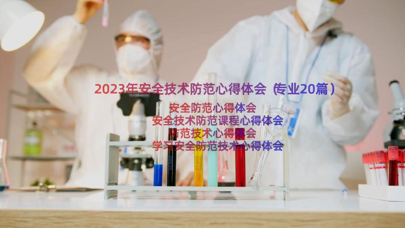 2023年安全技术防范心得体会（专业20篇）