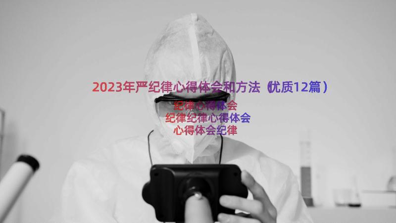 2023年严纪律心得体会和方法（优质12篇）