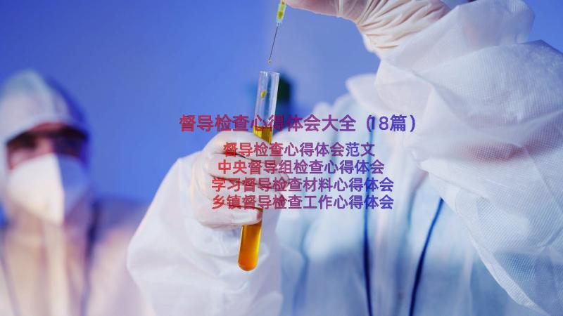 督导检查心得体会大全（18篇）