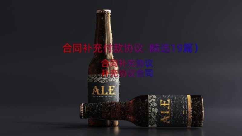 合同补充付款协议（精选19篇）