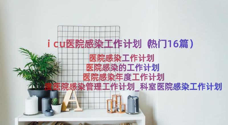 icu医院感染工作计划（热门16篇）