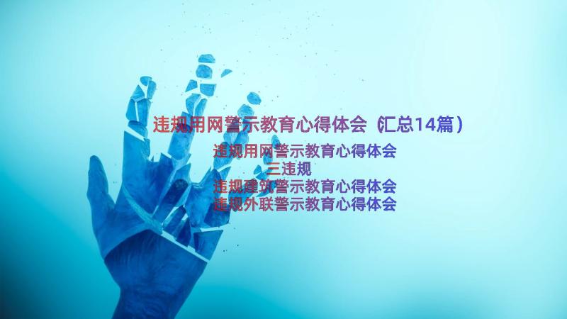 违规用网警示教育心得体会（汇总14篇）