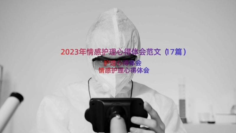 2023年情感护理心得体会范文（17篇）